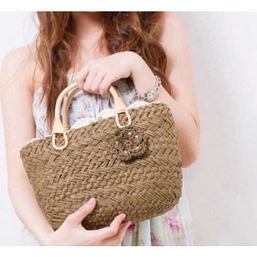 Fashion Women Beach Bag Hot Summer Straw Bag Female Candy Color Casual bolsos Tote Bag High Quality bolsas feminina Bag