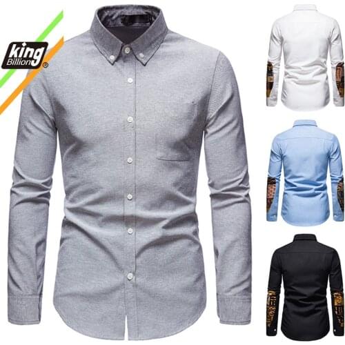 2021 spring fashion Mens new oxford Shirt arm water drop ethnic style color matching casual long-sleeved Shirt