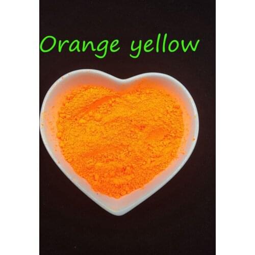 Neon orange yellow Phosphor Holographic Glitter Powder Nail Art Glitter Sets DIY Fluorescent Colorful Pigment Dust Nail Decor