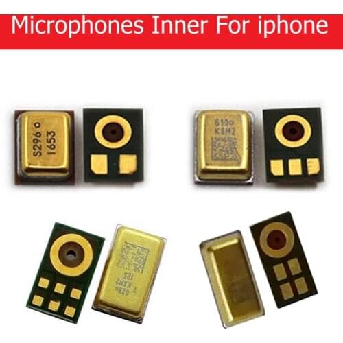 Genuine microphone inner Module For iphone 4 4S 5 5s 6 6s 7 8 x Mic inner for iphone 6 6s 7 8 plus microphone chip Voice Reciver