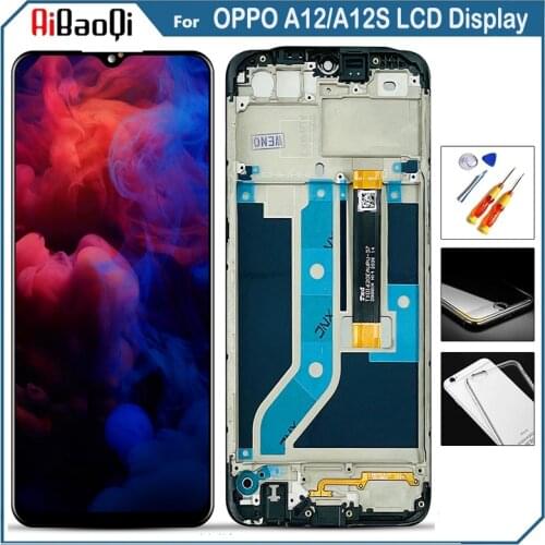 Original For OPPO A12 2020 Global LCD Display Screen Touch Digitizer Assembly For 6.22 inch OPPO A12S With Frame Replace