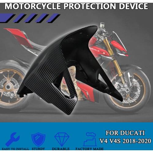 Motorcycle Front Fender Mudguard ABS Plastic Carbon Fiber Splash Cover For Ducati Panigale V4 / V4S 2018 2019