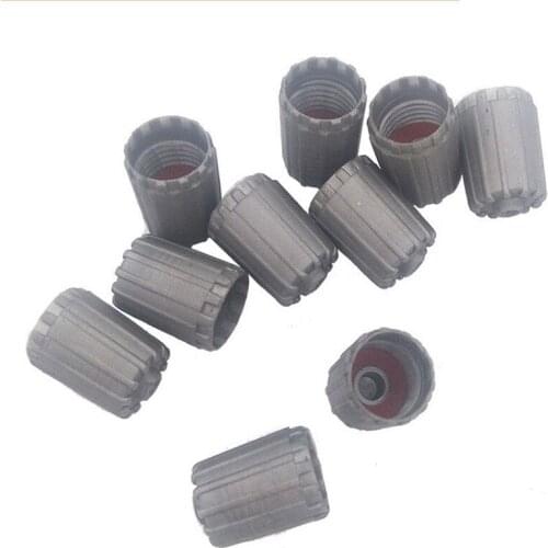For car 10Pcs/Set Plastic Gray Tire Valve Stem Cap Tpms Tire Cap With Gasket Ff2 Tire Valve Stem Caps car Accessories forbmwe46