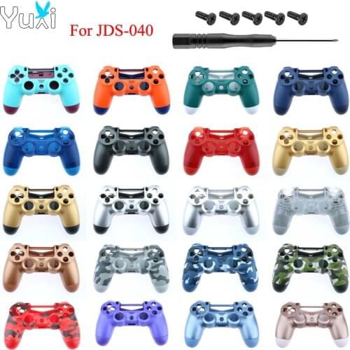 YuXi For Dualshock 4 PS4 Pro Slim JDM JDS 040 Controller Front Back Housing Shell Case Replacement 4.0 Gamepad Plastic Cover