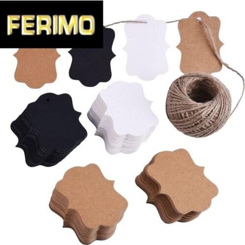 100 pcs Kraft Paper New-style Hang Tags Wedding/Birthday party decoration tag/small gift price tag/jewelry price tag/gift tag