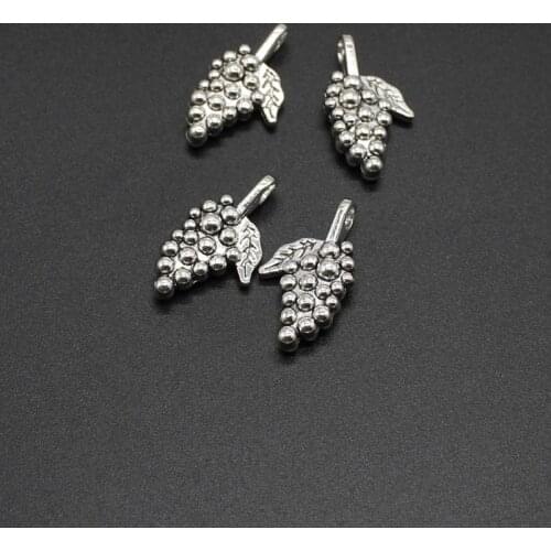 6pcs charm personality creative grape 14x26mm ancient silver DIY alloy jewelry accessories wholesale