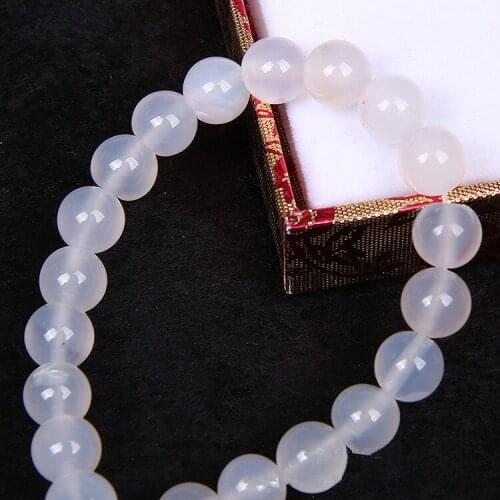REGELIN Natural Stone Beads Round White Crystal Quartz Semifinished Bead Loose Space Bead 4/6/8/10/12/14mm DIY Bracelet Necklace