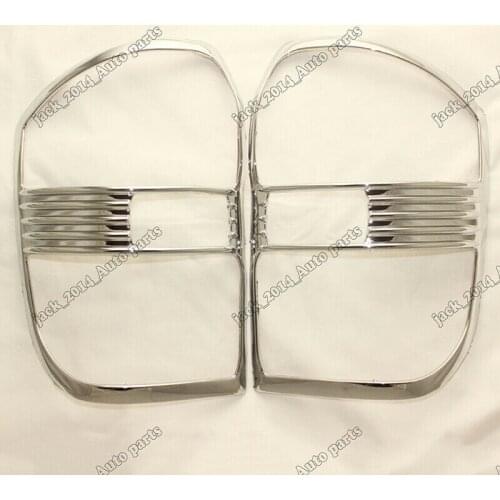 Silver ABS Chrome Rear Taillight Covers Molding Trims Fit for 2001 2002 2003 Toyota RAV4 SUV