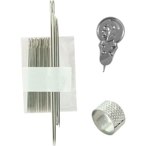2 Sets Stainless Steel Sewing Needles Assorted Kit Household Embroidery Mending Craft DIY Tool Set Accessories