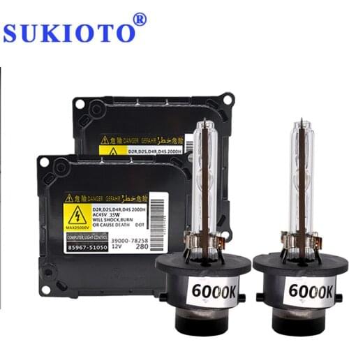 SUKIOTO Original 35W Cnlight D2S Car Headlight Kit OEM 85967-52020 HID Xenon Headlight Ballast Control Xenon D2S Cnlight Bulb
