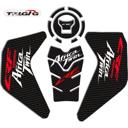 Fiber texture Motorcycle Fuel Tank Pad Cap Decals Gas Cap Sticker For For Honda CRF1000L Africa Twin 2016-2019 2018 2017