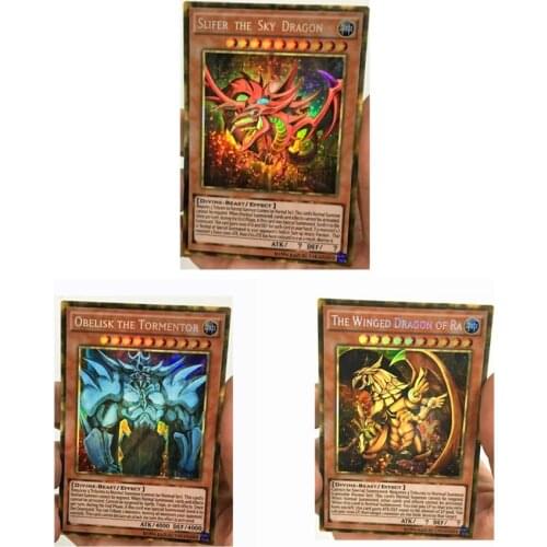 Yu Gi Oh Egyptian God TCG English Obelisk The Tormentor DIY Toys Hobbies Hobby Collectibles Game Collection Anime Cards