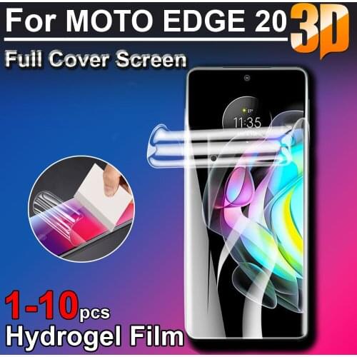 1-10pcs 3D Ultra Clear Soft LCD Anti-Scratch Full Coverage Screen Protector For Motorola Moto Edge 20 pro 20 Lite Hydrogel Films