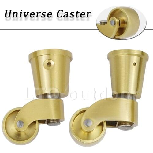 1/4PCS Heavy Duty Brass Caster 360 Rotation Caster With Cup For Furniture Leg,Sofa,Chair,Cabinet Home Accessories