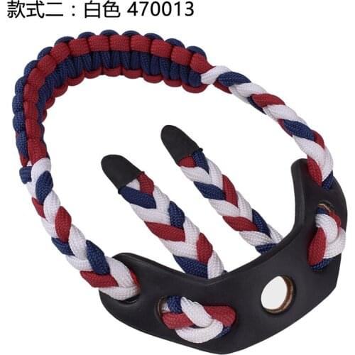 1X Compound Bow Sling Wrist Braided Cord Rope Strap White Red Green Pink for Compound Hunting Shoot Free Shipping