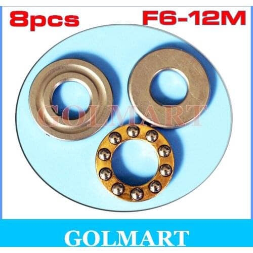 8pcs RC Models F6-12M Axial Ball Thrust Bearings 6mm x 12mm x 4.5mm for 6mm shaft rail