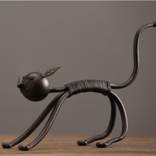 American country retro Nordic ornaments Home Furnishing bar cafe room decor decoration soft decoration crafts Iron cat