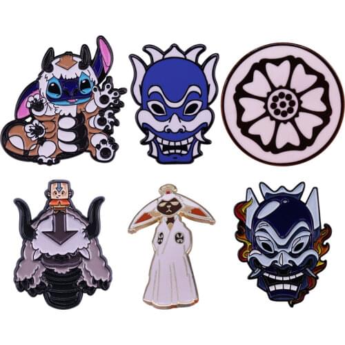 AVATAR the Last Airbender Appa Momo Lapel Pins Backpack Jeans Enamel Brooch Pin Women Fashion Jewellery Gifts Cartoon Badges