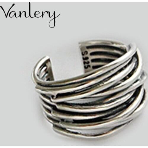 Bohemian Charm Boho Layer Lines Rings For Women Lover Wedding Bridal Valentines Gifts Men Open Retro Antique Rings