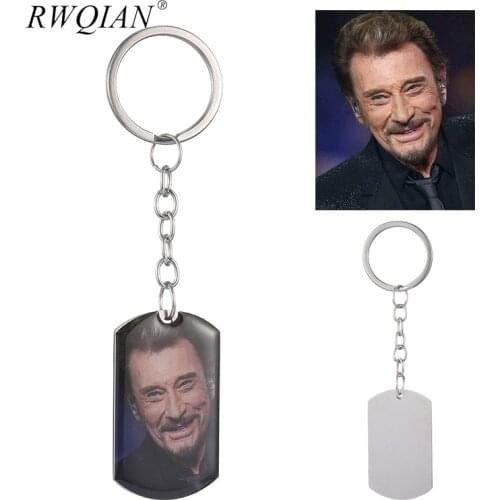 Custom Photo Keychain Personalized Engrave Keychains Customized Stainless Steel Keyring Charm Key Chain Accessories Couple Gifts