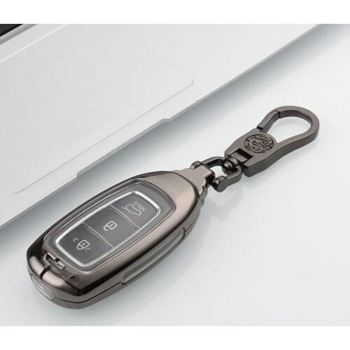 Zinc Alloy Car Key Cover Case Shell For Hyundai i30 Ix35 Kona Encino Solaris Azera Grandeur Ig Accent TM Palisade Santa Fe