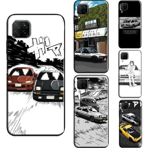 Initial D Drift Car Case For Huawei P30 Pro P20 P40 P Smart 2021 2019 Nova 5T Honor 10 Lite 8A 8X 9X 10i Cover