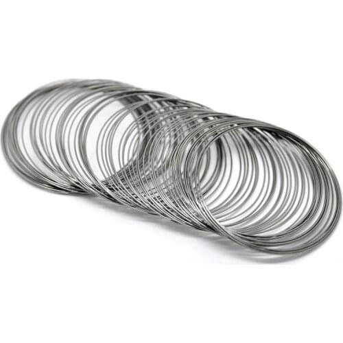 DoreenBeads Steel Wire Memory Beading Bracelets Components Round Gunmetal 5cm-5.5cm Dia, 40 Loops Hot new
