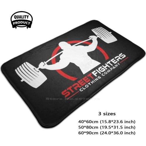 Streetfighters Black CompanyS Logo Door Mat Foot Pad Home Rug Streetfighters Gym Bodybuilding Bodybuilders Athletic Athlete