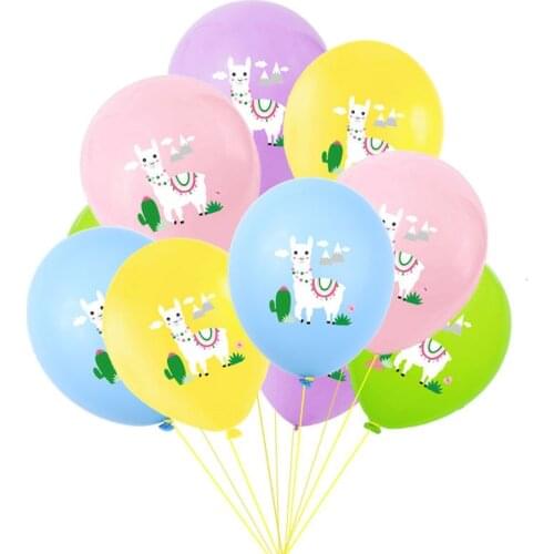 12inch Cartoon Animal Alpaca Llama Cactus Latex Balloons Mexican Party Happy Birthday Air Ball Baby Shower Wedding Party Supply