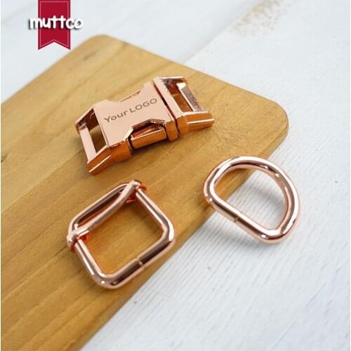 Metal buckle+adjust buckle+D ring/set) DIY Dog Collar 2.0cm parts zinc alloy engraved buckle customize LOGO name phone 4 colors