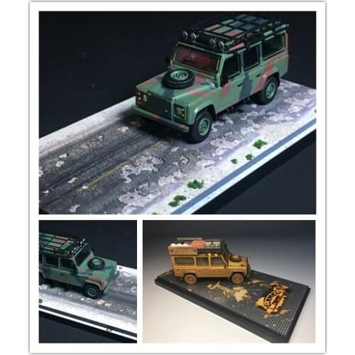 Mini GT 1:64 Land Rover Defender 110 1989 Camel Trophy Winner Team UK + Display Box DieCast Model Car Collection Limited Edition
