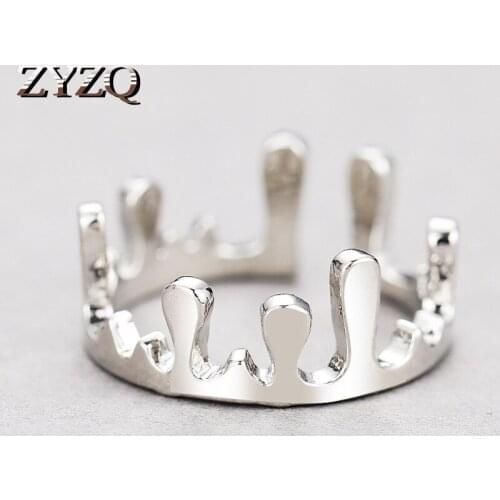 ZYZQ 2021 New Fashion Creative Irregular Crown Ring For Women Temperament Exaggeration Ring Halloween Party Jewelry