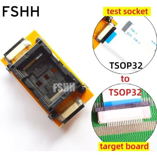 Program Test SMD welding TSOP32 to TSOP32 test socket 0.5mm 18.4mm 20mm TSOP32 On line test socket