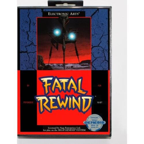 Fatal Rewind with Retail Box 16bit MD Game Card For Sega Mega Drive/ Genesis