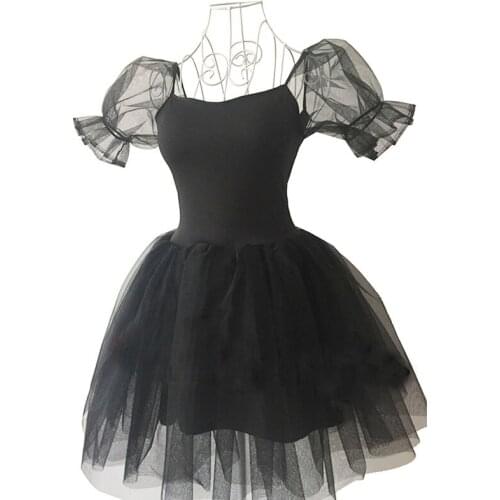 Adult Romantic Ballet Tutu Rehearsal Practice Skirt Swan Costume for Women Long Tulle Dress White pink black color Ballet Wear