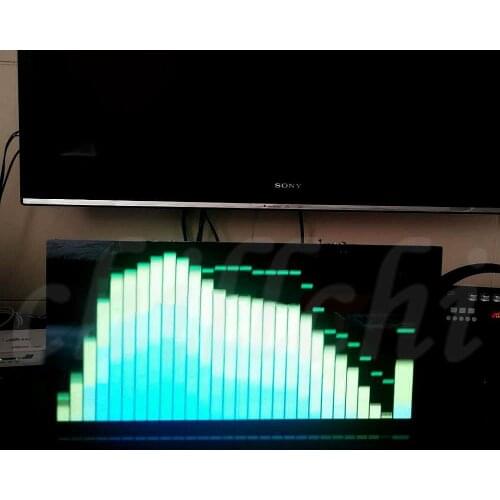 LED full-color music spectrum RGB256X128 HD 56x29cm64 pattern 10 groups of video AGC control