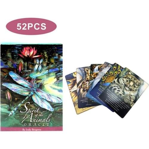 Tarot Cards Spirits of The Animals Oracle Cards Games Set Party Entertainment Board Games for Adult Children