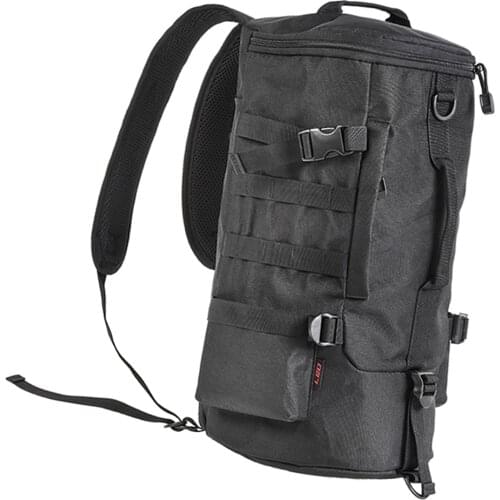 Large Capacity Fishing Tackle Backpack Fishing Carrier Bag Black for Hiking