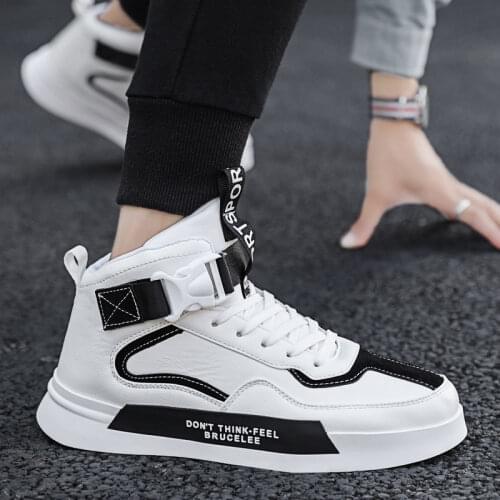 2021 Mens Skateboarding Shoes High Top Leisure Sneakers Breathable Sports Shoes Hip Hop Women Walking Shoes Chaussure Homme