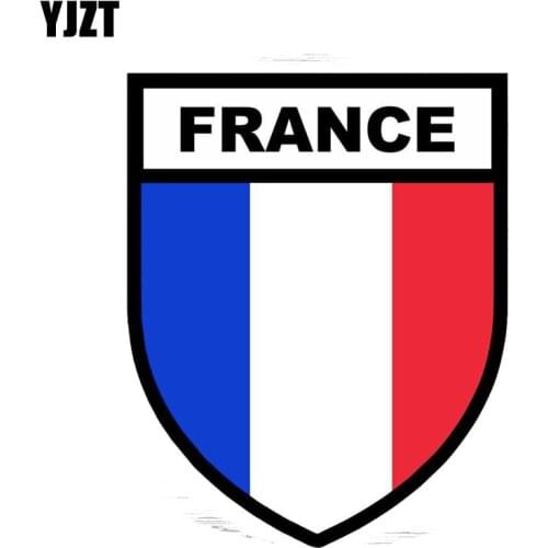 YJZT 10.5CM*13CM France Flag Army Military Car Sticker PVC Motorcycle Decal 6-0822