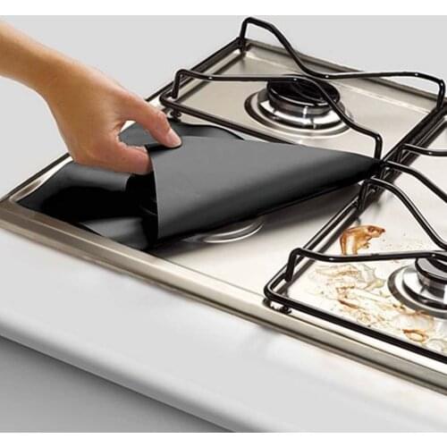 Gas Hob Oil Protector Liner Non-Stick Sheet Reusable Stove Clean Mat Pad Furnace Surface Protection Pads Kitchen Tools