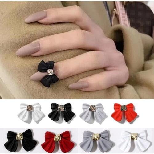 1/2/8pcs Alloy 3D Nail Decorations Frame Statues Decor Black Bowknot Nail Accessories Vintage Manicure European Style DIY Design