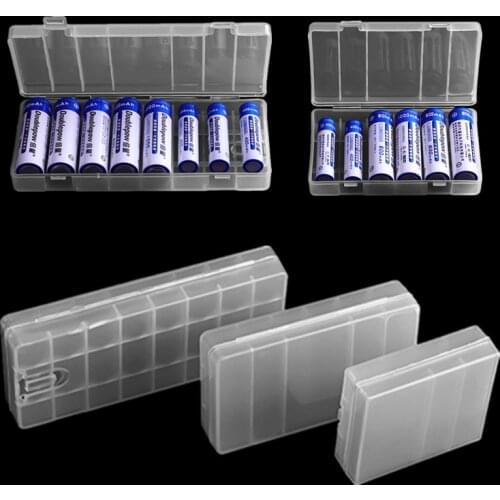 1PCs Hard Plastic Case Holder Storage Box Cover for 2x 4x 8x AA AAA Battery Box Container Bag Case Organizer Box Case with Clips