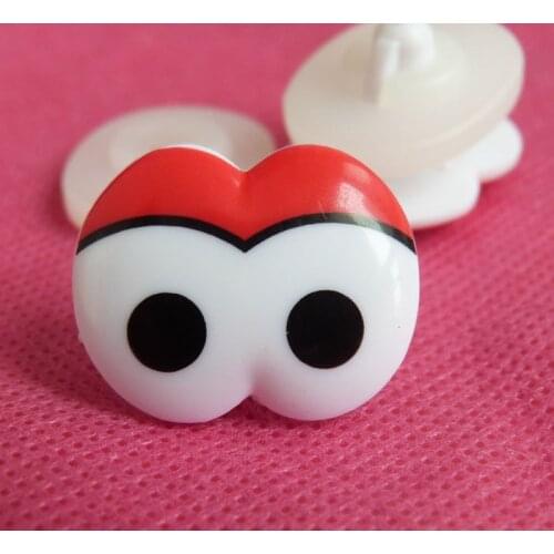10pcs/lot 14x20mm lovely high quality cartoon print toy eyes with washer for diy plush animal doll materials