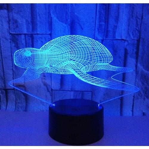 3D LED Night Light Sea Turtle Tortoise with 7 Colors Light for Home Decoration Lamp Amazing Visualization Optical Illusion