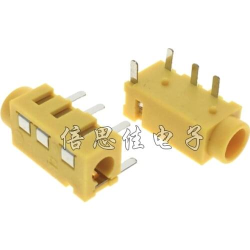 50pcs/Earphone socket 3.5 Audio socket PJ-320A 4 Pin DIP Headset sound Connector Female seat