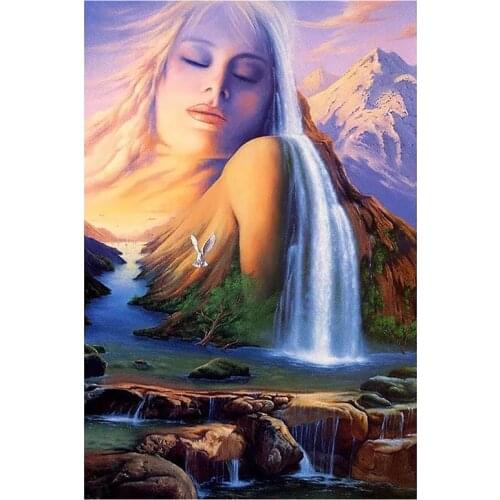 5D DIY Full Round/Square Diamond Painting Beauty & Mountain 3D Embroidery Cross Stitch Rhinestone Mosaic Home Decor Gift Y1151