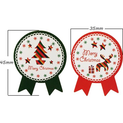 80PCS/Lot Vintage Christmas Theme series Badge Design DIY Multifunction Seal Sticker Gift Sticker Gift Label 2 style