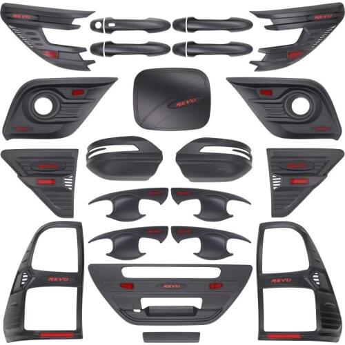 For Toyota Hilux Revo Accessories 2015 Body Kits Decoration Protection Matte Black Cover Tuning Car JDM Auto Molding