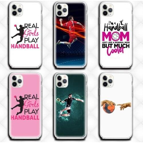 Handball Sport Phone Case Clear for iphone 12 11 Pro max mini XS 8 7 6 6S Plus X 5S SE 2020 XR cover